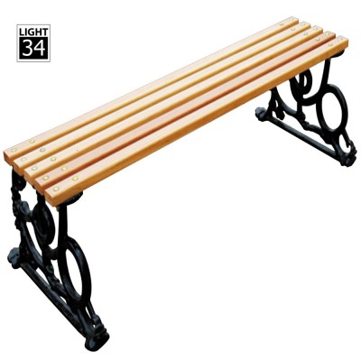 Cheap Outdoor Bench Metal Frame Garden Furniture Outdoor Wooden Park Bench