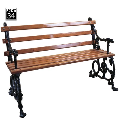 Garden Patio Urban Furniture Park Bench Cast Iron Outdoor Bench