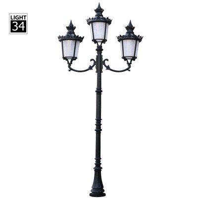 Aluminum Street Lighting Pole  Antique Lamp Post Outdoor Garden Decorative Light Pole