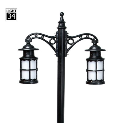 3 mt Decorative Lamp Pole Double Armature Outdoor Light Pole